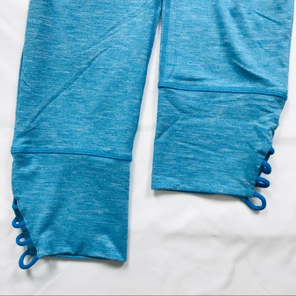 PrAna Turquoise Blue Mid Rise Cropped Leggings S - Picture 4 of 9